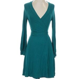 Modal Teal Wrap Dress by Tart